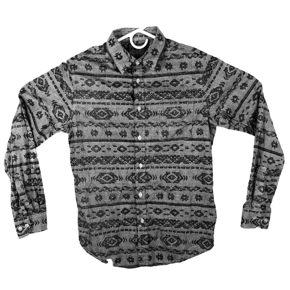 StraightFaded Mens Geometric Shirt Size S